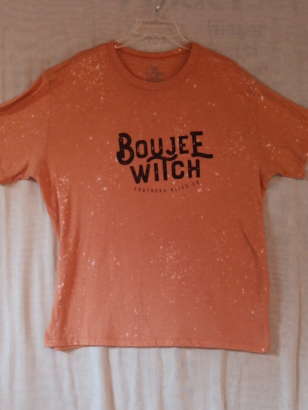 Southern Bliss "Boujee Witch" Graphic Tee in Burnt Orange. Size X Large